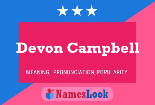 Devon Campbell 名字海报