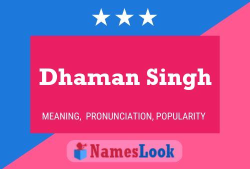 Dhaman Singh 名字海报