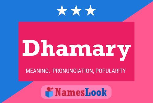 Dhamary 名字海报