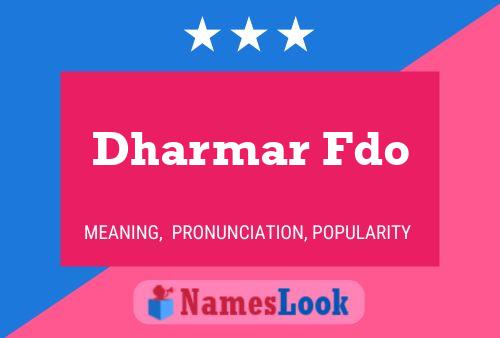 Dharmar Fdo 名字海报