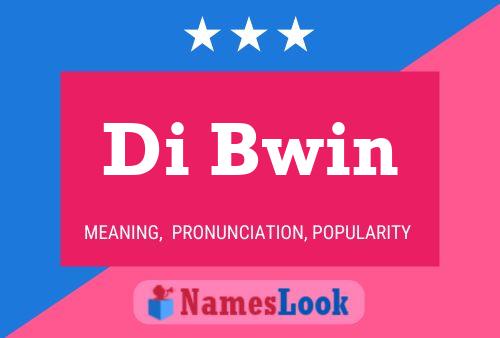 Di Bwin 名字海报