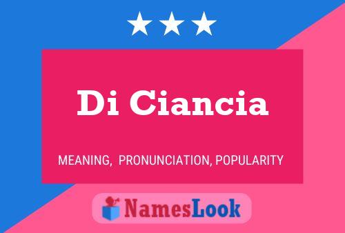 Di Ciancia 名字海报