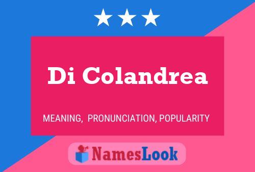 Di Colandrea 名字海报