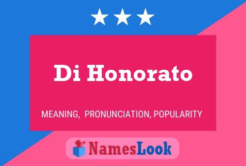 Di Honorato 名字海报