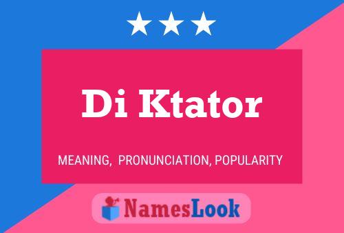 Di Ktator 名字海报