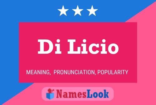 Di Licio 名字海报