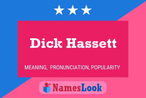 Dick Hassett 名字海报