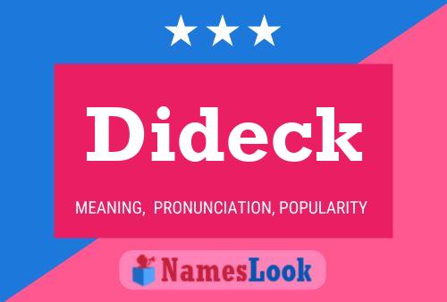 Dideck 名字海报