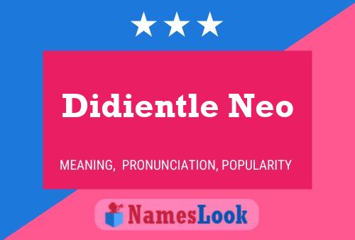 Didientle Neo 名字海报