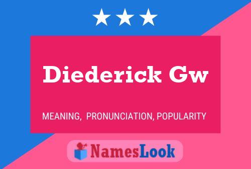 Diederick Gw 名字海报