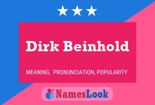 Dirk Beinhold 名字海报