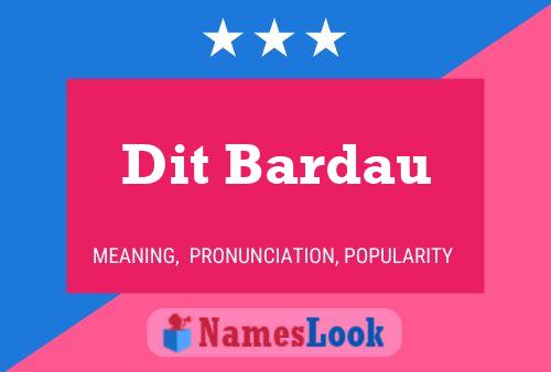 Dit Bardau 名字海报