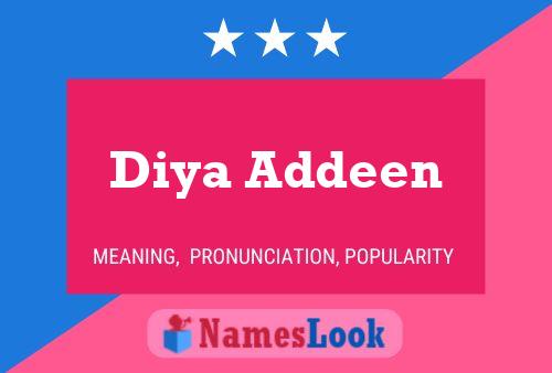 Diya Addeen 名字海报