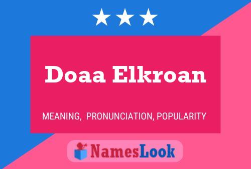 Doaa Elkroan 名字海报