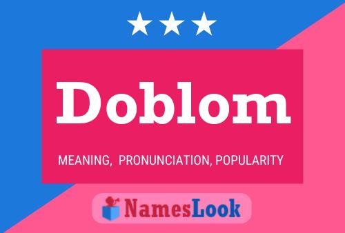 Doblom 名字海报