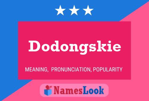 Dodongskie 名字海报