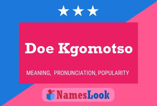 Doe Kgomotso 名字海报