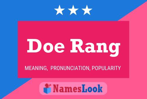 Doe Rang 名字海报