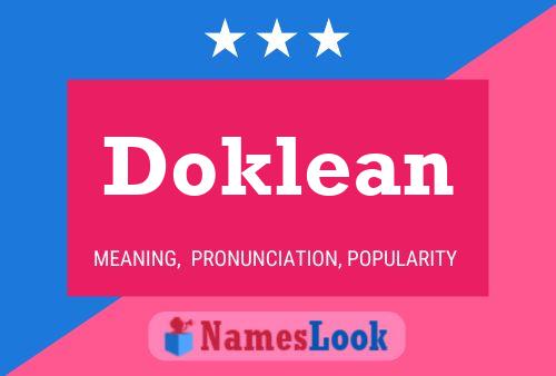 Doklean 名字海报