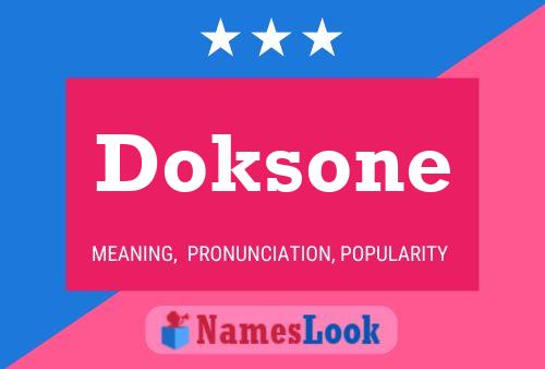 Doksone 名字海报