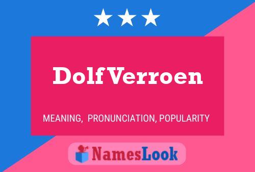 Dolf Verroen 名字海报