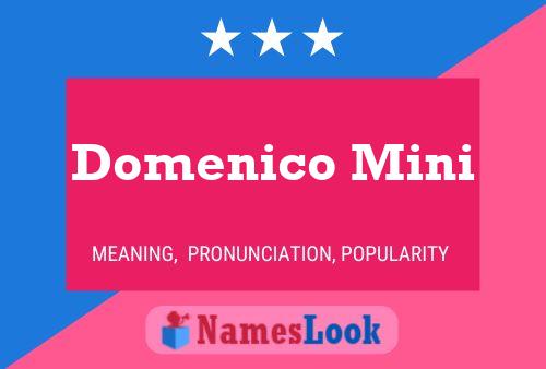 Domenico Mini 名字海报