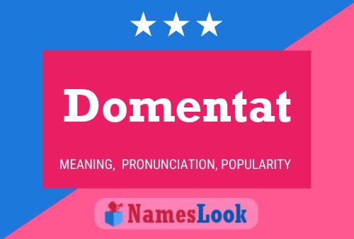 Domentat 名字海报