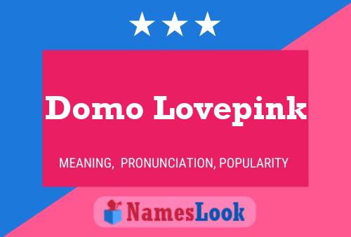 Domo Lovepink 名字海报