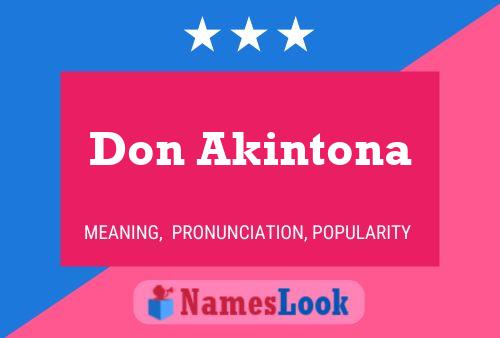 Don Akintona 名字海报