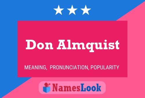 Don Almquist 名字海报