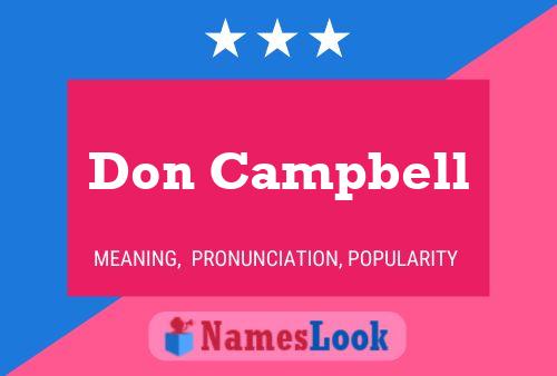 Don Campbell 名字海报