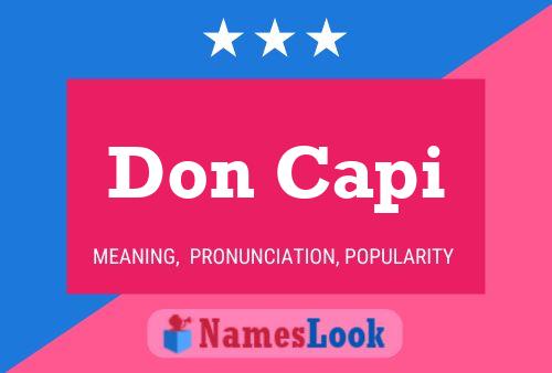 Don Capi 名字海报