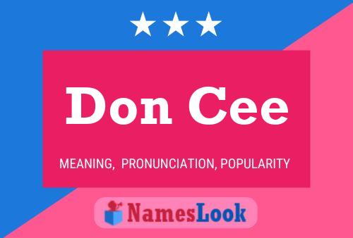 Don Cee 名字海报