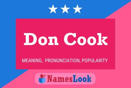 Don Cook 名字海报