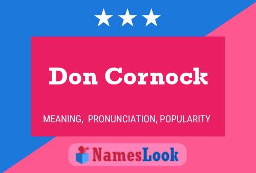 Don Cornock 名字海报