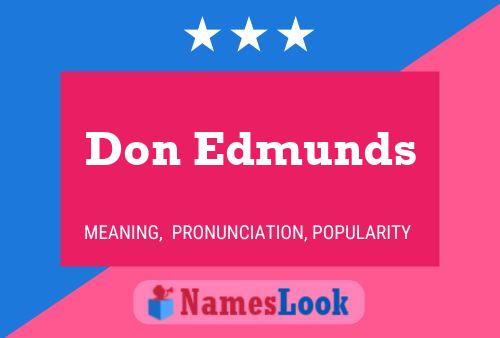 Don Edmunds 名字海报