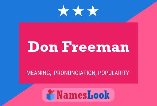 Don Freeman 名字海报