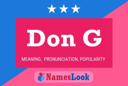 Don G 名字海报