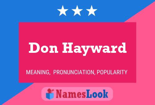 Don Hayward 名字海报