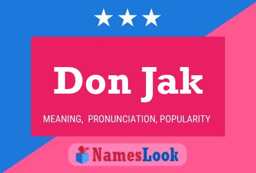 Don Jak 名字海报