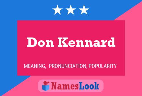 Don Kennard 名字海报