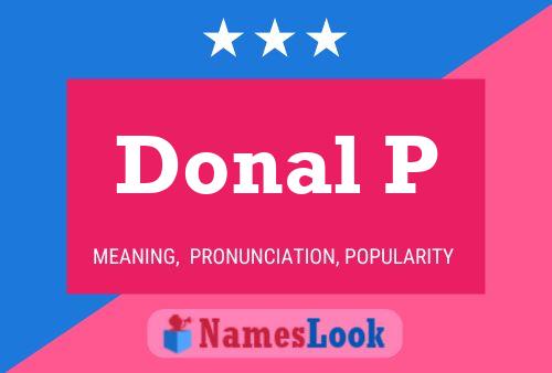 Donal P 名字海报