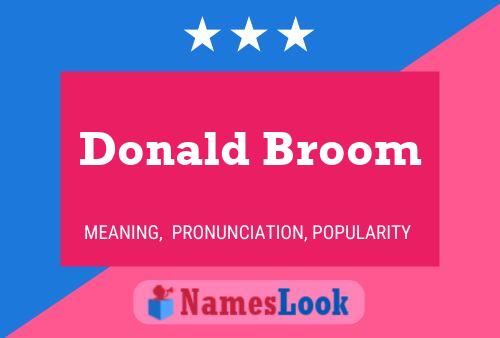 Donald Broom 名字海报