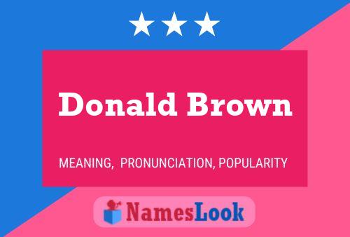 Donald Brown 名字海报