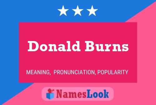 Donald Burns 名字海报