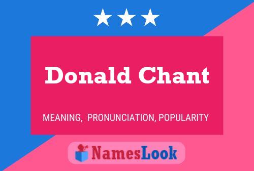 Donald Chant 名字海报