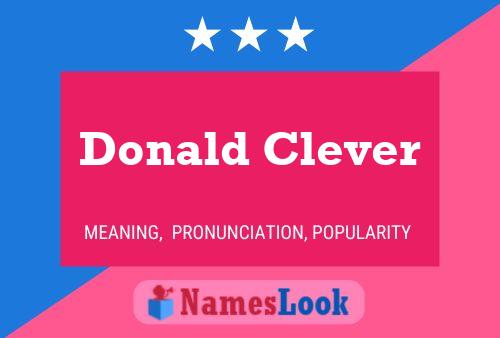 Donald Clever 名字海报