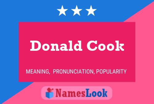 Donald Cook 名字海报