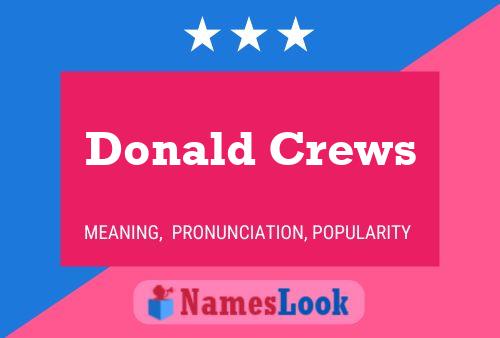 Donald Crews 名字海报