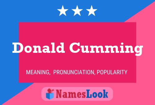 Donald Cumming 名字海报